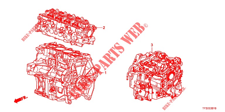 GASKET KIT/ENGINE ASSY./ TRANSMISSION ASSY.  for Honda JAZZ 1.4 LUXURY 5 Doors 5 speed manual 2012