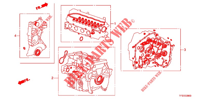 GASKET KIT/ TRANSMISSION ASSY.  for Honda JAZZ 1.4 LUXURY 5 Doors 5 speed manual 2012