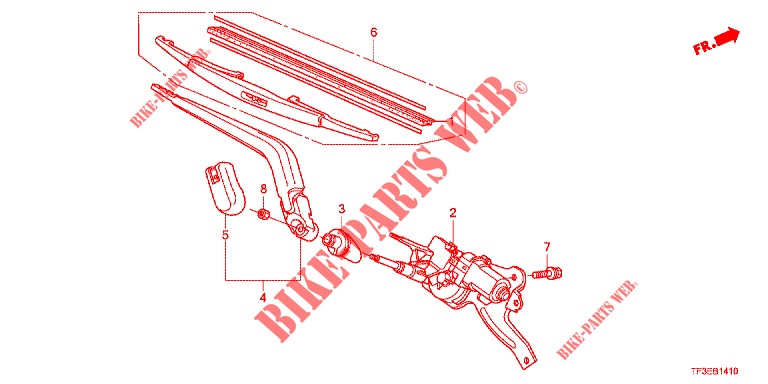 REAR WINDSHIELD WIPER  for Honda JAZZ 1.4 LUXURY 5 Doors 5 speed manual 2012
