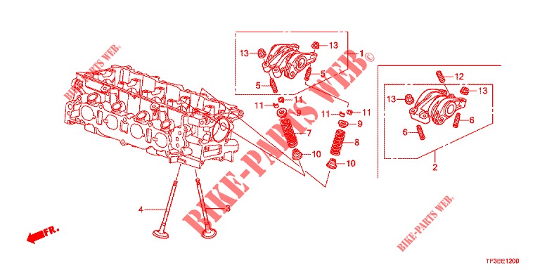 VALVE/ROCKER ARM  for Honda JAZZ 1.4 LUXURY 5 Doors 5 speed manual 2012