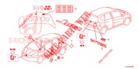 EMBLEM/CAUTION LABEL  for Honda JAZZ 1.4 ESL 5 Doors full automatic 2012