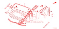 REAR WINDSHIELD/QUARTER G LASS  for Honda JAZZ 1.4 ESL 5 Doors full automatic 2012