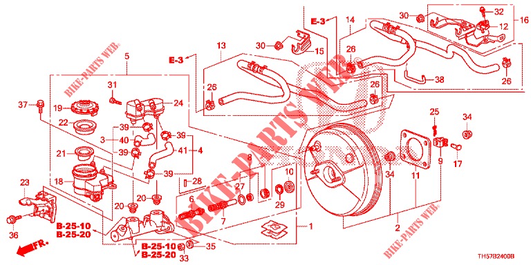 BRAKE MASTER CYLINDER/MAS TER POWER (LH) for Honda JAZZ 1.4 LS 5 Doors 5 speed manual 2012