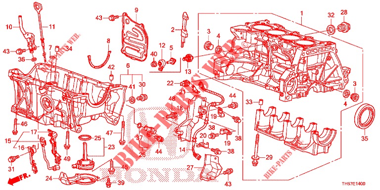 CYLINDER BLOCK/OIL PAN (1.2L/1.3L/1.4L) for Honda JAZZ 1.4 LS 5 Doors 5 speed manual 2012