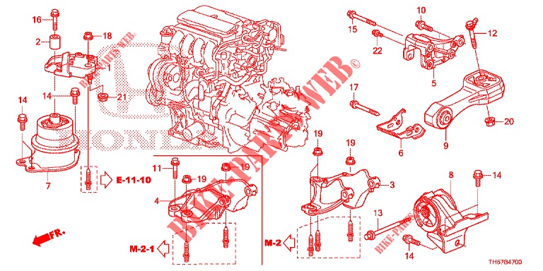 ENGINE MOUNT (MT) for Honda JAZZ 1.4 LS 5 Doors 5 speed manual 2012