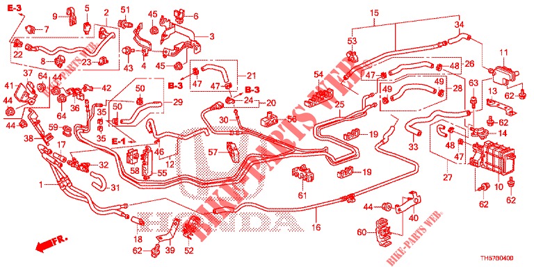FUEL PIPE (LH) for Honda JAZZ 1.4 LS 5 Doors 5 speed manual 2012