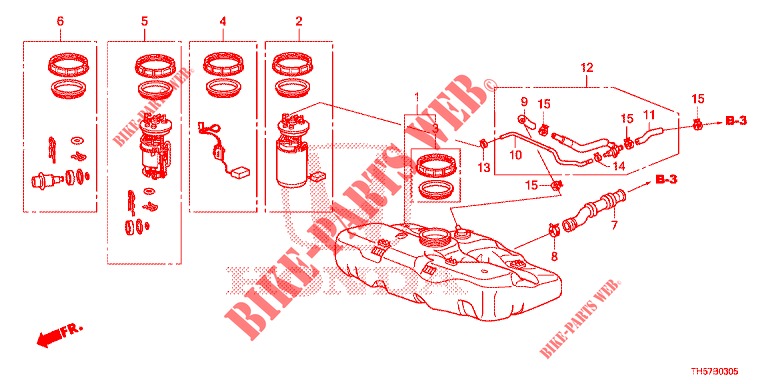 FUEL TANK  for Honda JAZZ 1.4 LS 5 Doors 5 speed manual 2012