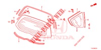 REAR WINDSHIELD/QUARTER G LASS  for Honda JAZZ 1.2 ELEGANCE LSH 5 Doors 5 speed manual 2013