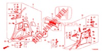 REAR SIDE LINING (2D)  for Honda JAZZ 1.2 LSI 5 Doors 5 speed manual 2014