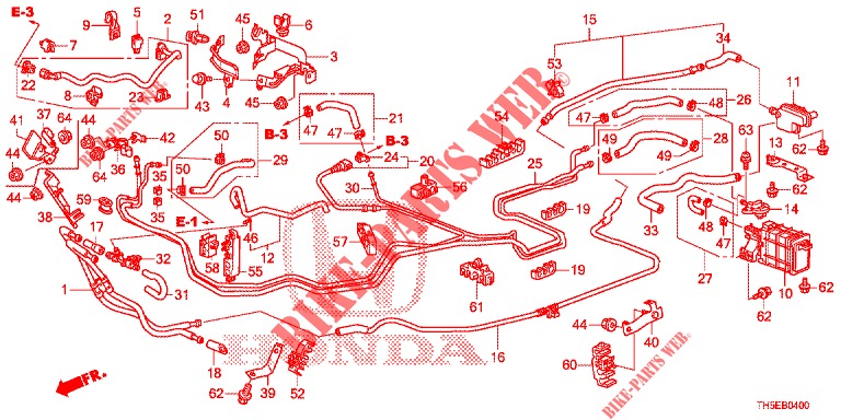 FUEL PIPE (LH) for Honda JAZZ 1.2 S 5 Doors 5 speed manual 2014