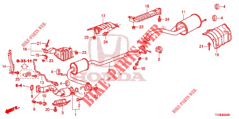 EXHAUST PIPE/SILENCER (PGM FI)  for Honda JAZZ 1.4 LUXURY 5 Doors 5 speed manual 2014