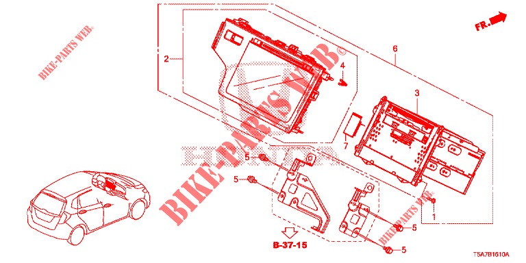 AUDIO UNIT (LH) (1) for Honda JAZZ 1.4 EXCLUSIVE 5 Doors 6 speed manual 2016