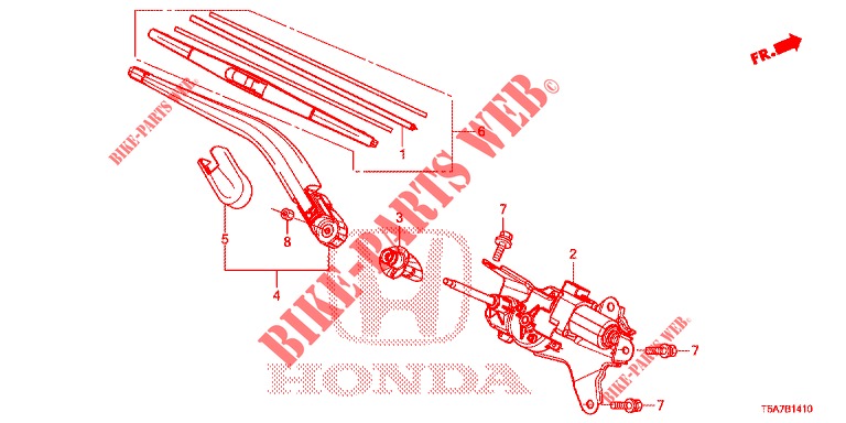 REAR WINDSHIELD WIPER  for Honda JAZZ 1.4 EXCLUSIVE 5 Doors 6 speed manual 2016