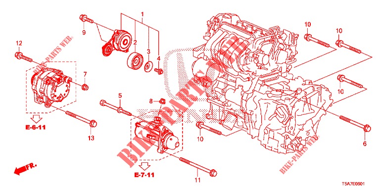 AUTO TENSIONER (2) for Honda JAZZ 1.4 EXECUTIVE 5 Doors 6 speed manual 2017