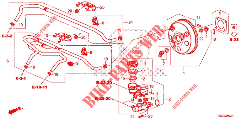 BRAKE MASTER CYLINDER/MAS TER POWER (LH) (2) for Honda JAZZ 1.4 EXECUTIVE 5 Doors 6 speed manual 2017