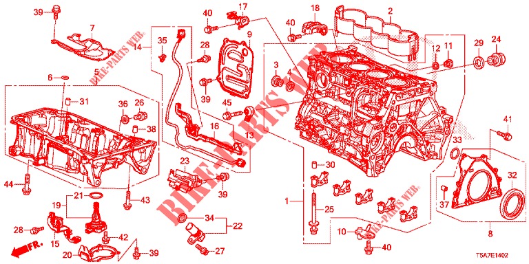 CYLINDER BLOCK/OIL PAN (3) for Honda JAZZ 1.4 EXECUTIVE 5 Doors 6 speed manual 2017