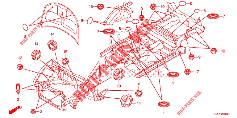 GROMMET (AVANT) for Honda JAZZ 1.4 EXECUTIVE 5 Doors 6 speed manual 2017