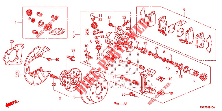 REAR BRAKE (DISQUE) for Honda JAZZ 1.4 EXECUTIVE 5 Doors 6 speed manual 2017