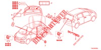 EMBLEM/CAUTION LABEL  for Honda JAZZ 1.3 ELEGANCE 5 Doors 6 speed manual 2019