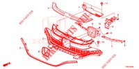 FRONT GRILLE/MOLDING (1) for Honda JAZZ 1.3 ELEGANCE 5 Doors 6 speed manual 2019