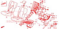 REAR SEAT/SEATBELT (G.) for Honda CIVIC 1.4 ELEGANCE 5 Doors 6 speed manual 2014