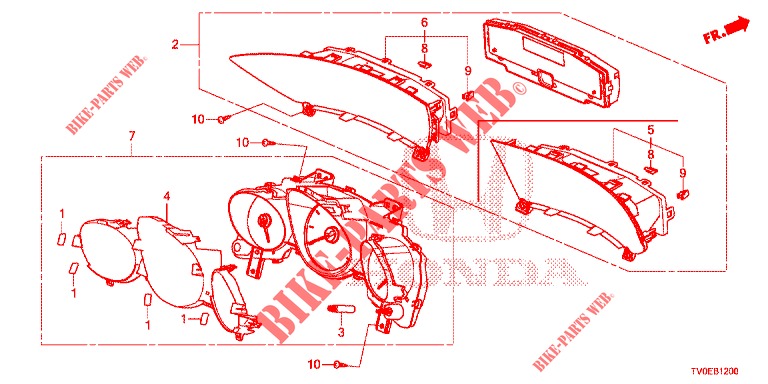 SPEEDOMETER  for Honda CIVIC 1.4 S 5 Doors 6 speed manual 2014