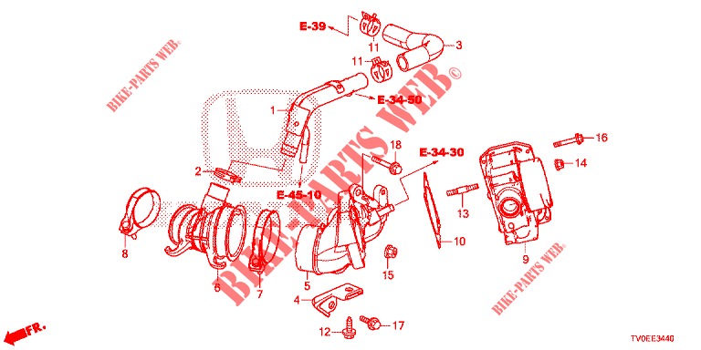     VANNE DE COMMANDE        PRESSION ADMISSION (DIESEL) for Honda CIVIC DIESEL 1.6 LIFSTYLE 5 Doors 6 speed manual 2014
