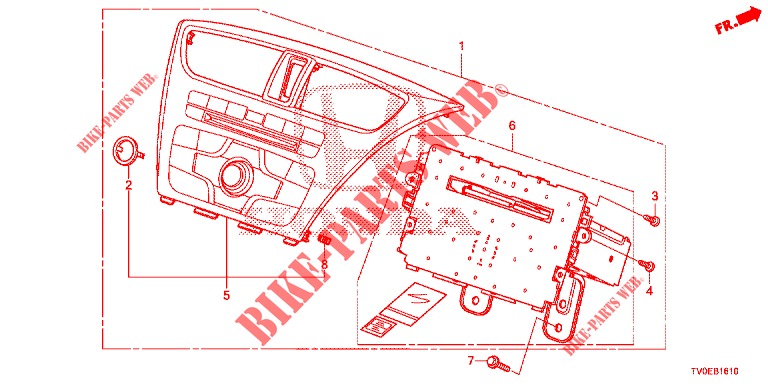 AUDIO UNIT  for Honda CIVIC DIESEL 1.6 LIFSTYLE 5 Doors 6 speed manual 2014
