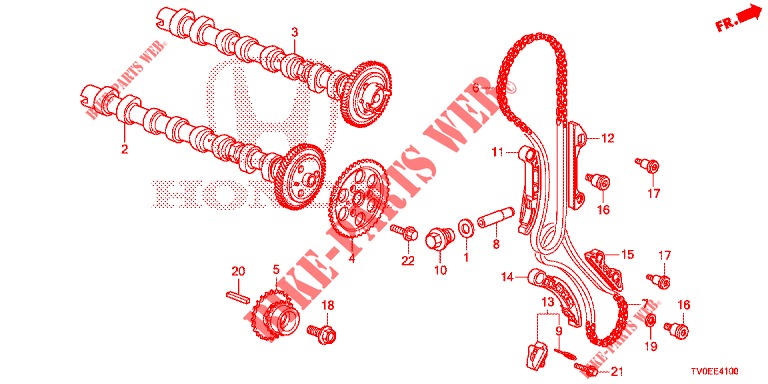 CAMSHAFT/CAM CHAIN (DIESEL) for Honda CIVIC DIESEL 1.6 LIFSTYLE 5 Doors 6 speed manual 2014