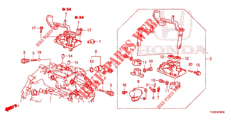 CHANGE LEVER (DIESEL) for Honda CIVIC DIESEL 1.6 LIFSTYLE 5 Doors 6 speed manual 2014