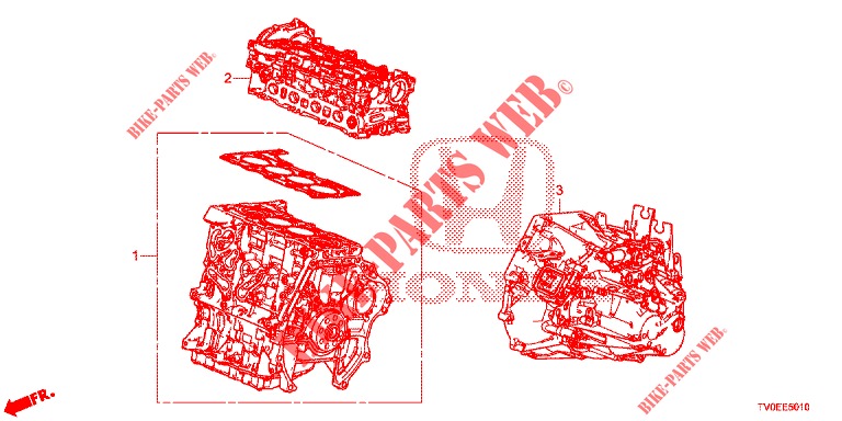 ENGINE ASSY./TRANSMISSION  ASSY. (DIESEL) for Honda CIVIC DIESEL 1.6 LIFSTYLE 5 Doors 6 speed manual 2014