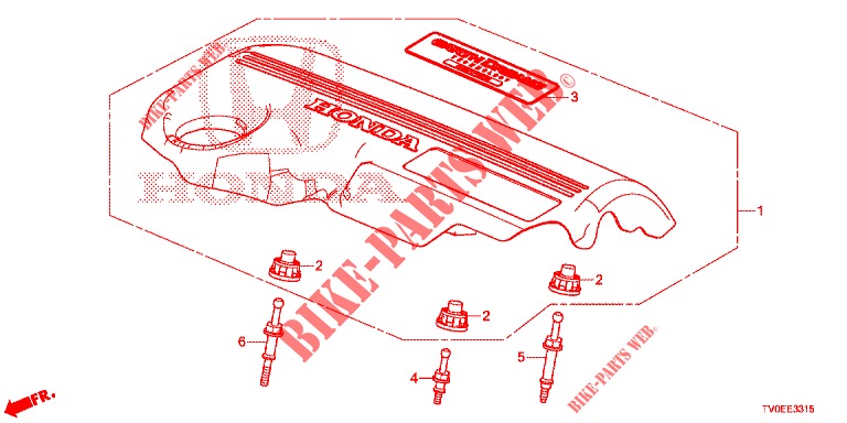 ENGINE COVER (DIESEL) for Honda CIVIC DIESEL 1.6 LIFSTYLE 5 Doors 6 speed manual 2014