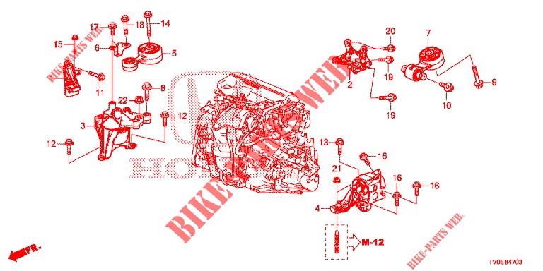 ENGINE MOUNTS (DIESEL) for Honda CIVIC DIESEL 1.6 LIFSTYLE 5 Doors 6 speed manual 2014