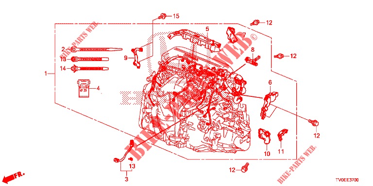 ENGINE WIRE HARNESS (DIESEL) for Honda CIVIC DIESEL 1.6 LIFSTYLE 5 Doors 6 speed manual 2014