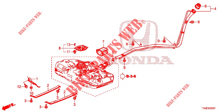 FUEL FILLER PIPE (DIESEL) for Honda CIVIC DIESEL 1.6 LIFSTYLE 5 Doors 6 speed manual 2014
