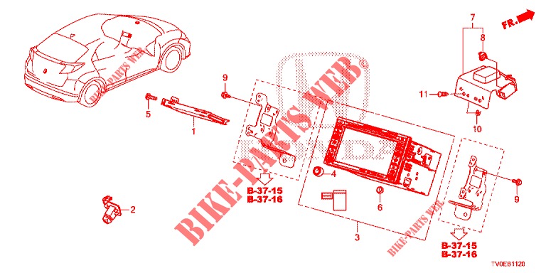 NAVI ATTACHMENT KIT  for Honda CIVIC DIESEL 1.6 LIFSTYLE 5 Doors 6 speed manual 2014