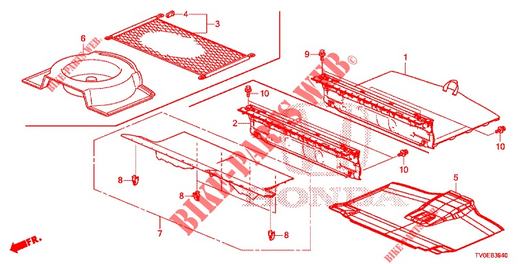 REAR FLOOR BOX  for Honda CIVIC DIESEL 1.6 LIFSTYLE 5 Doors 6 speed manual 2014