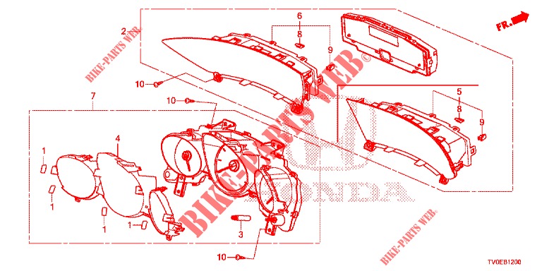 SPEEDOMETER  for Honda CIVIC DIESEL 1.6 LIFSTYLE 5 Doors 6 speed manual 2014