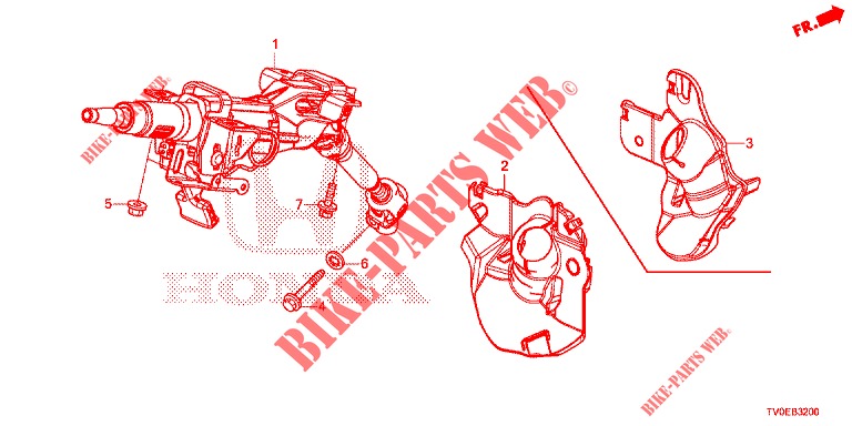 STEERING COLUMN  for Honda CIVIC DIESEL 1.6 LIFSTYLE 5 Doors 6 speed manual 2014