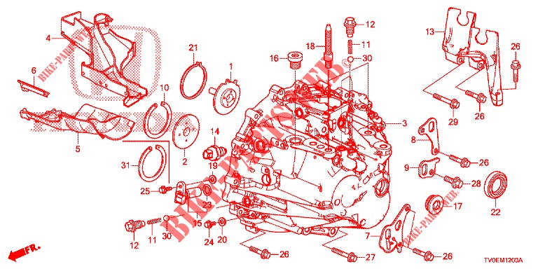 TRANSMISSION CASE (DIESEL) for Honda CIVIC DIESEL 1.6 LIFSTYLE 5 Doors 6 speed manual 2014