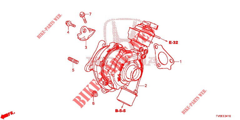 TURBOCHARGER SYSTEM (DIESEL) for Honda CIVIC DIESEL 1.6 LIFSTYLE 5 Doors 6 speed manual 2014