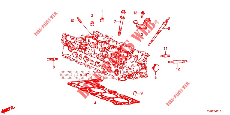 VALVE STEM SEAL/GLOW PLUG (DIESEL) for Honda CIVIC DIESEL 1.6 LIFSTYLE 5 Doors 6 speed manual 2014
