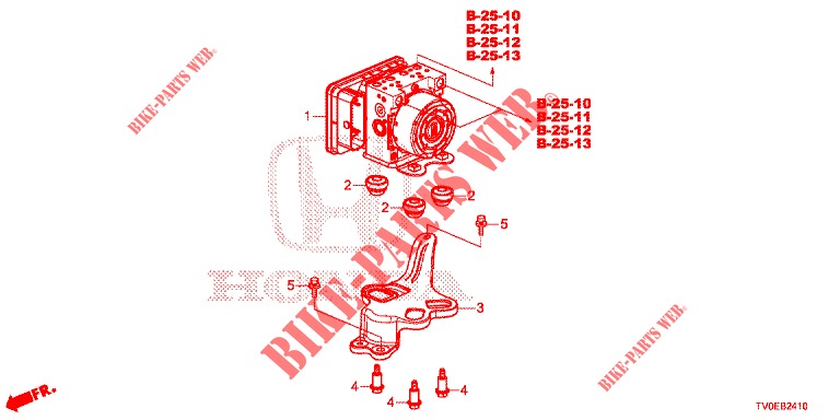 VSA MODULATOR (RH)('00 )  for Honda CIVIC DIESEL 1.6 LIFSTYLE 5 Doors 6 speed manual 2014