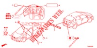 EMBLEMS/CAUTION LABELS  for Honda CIVIC 1.8 COMFORT 5 Doors 5 speed automatic 2014