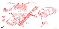 EMBLEMS/CAUTION LABELS  for Honda CIVIC 1.8 EXECUTIVE 5 Doors 6 speed manual 2014
