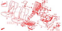 REAR SEAT/SEATBELT (G.) for Honda CIVIC 1.8 EXECUTIVE 5 Doors 6 speed manual 2014