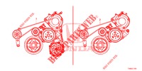     COURROIE ALTERNATEUR (1.8L) for Honda CIVIC 1.8 LIFESTYLE 5 Doors 6 speed manual 2014