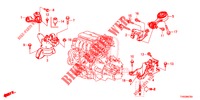 ENGINE MOUNTS (1.4L) for Honda CIVIC 1.4 ELEGANCE 5 Doors 6 speed manual 2015