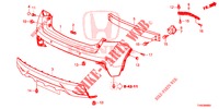 REAR BUMPER  for Honda CIVIC 1.4 ELEGANCE 5 Doors 6 speed manual 2015