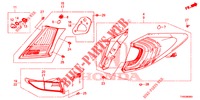 TAILLIGHT/LICENSE LIGHT (PGM FI)  for Honda CIVIC DIESEL 1.6 COMFORT 5 Doors 6 speed manual 2015